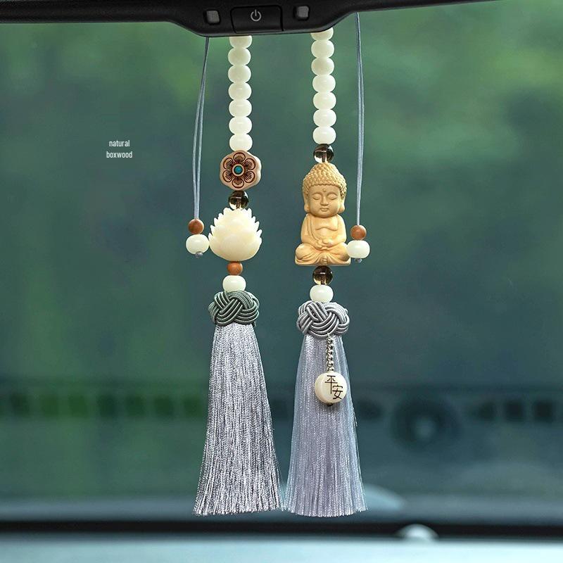 Good Luck Lotus Car Rearview Mirror Hanging Ornament