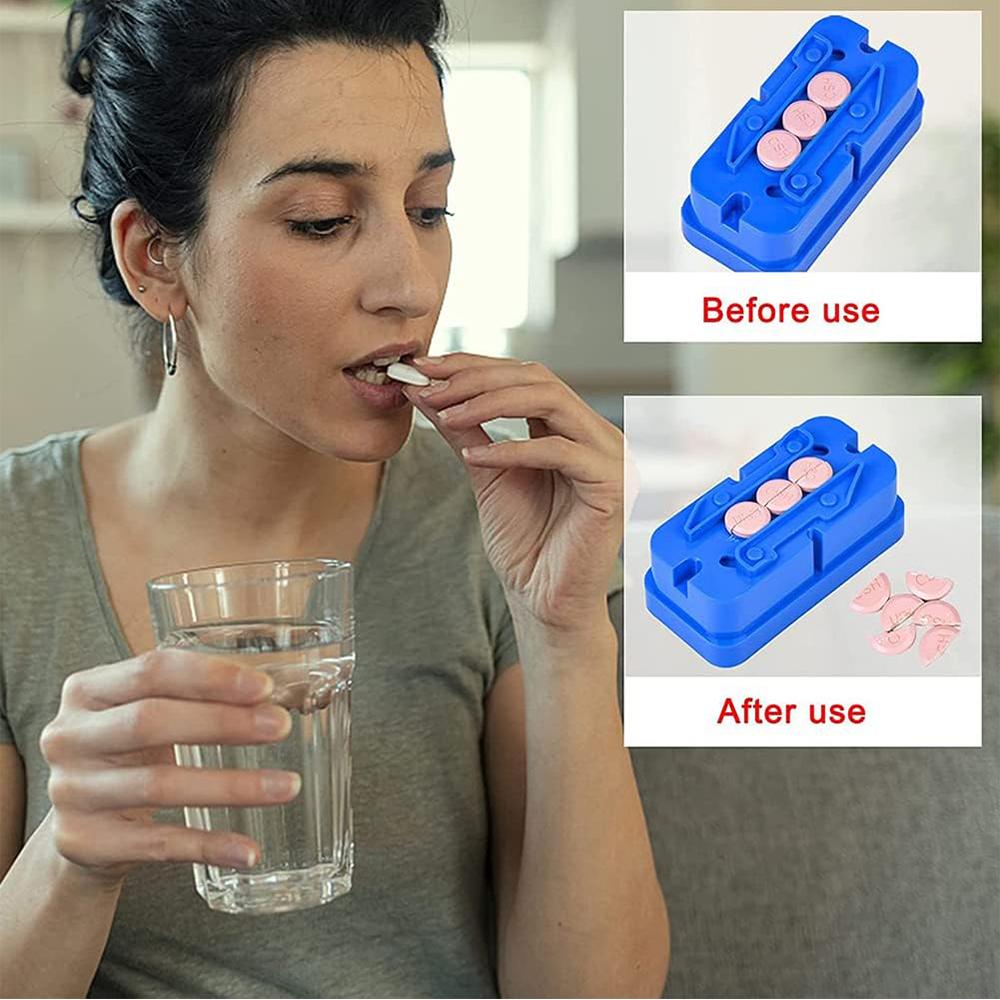 Pill Cutter, Multiple Pill Splitter for Splitting and Quartering Round Pills