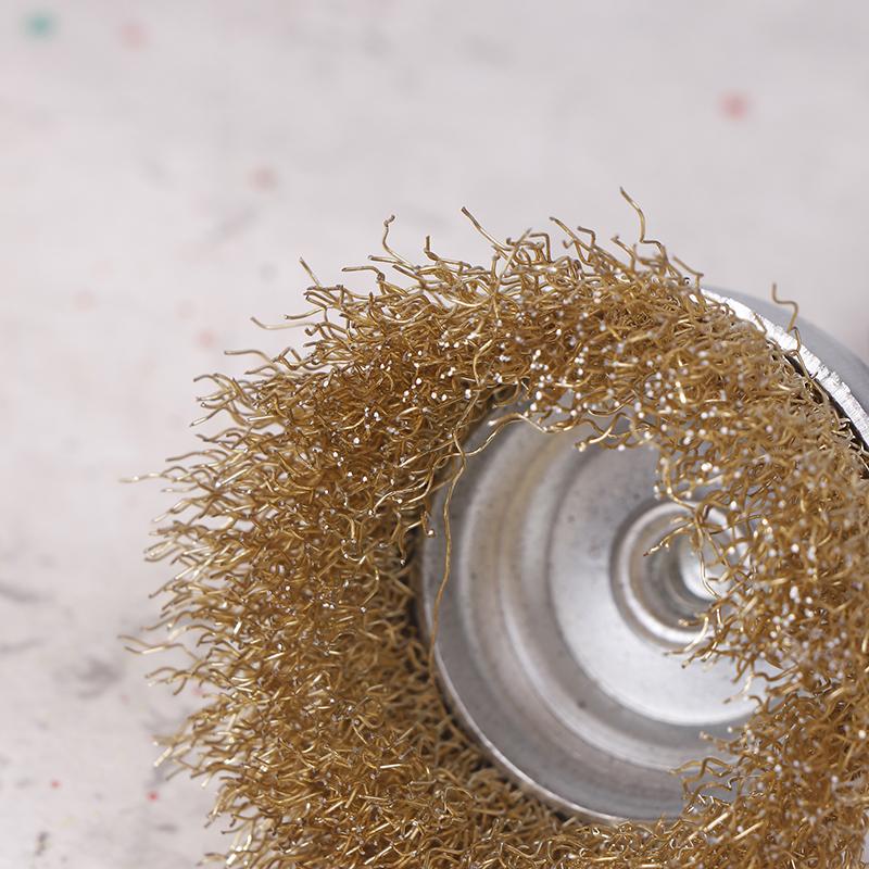 3/5 Stück Stiftform Stahlbürste 5 Stück Bohrmaschine Stahlbürstenrad mit Stiel Polieren und Rostentfernung Bohrmaschine Werkzeugzubehör