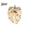 Zinc Alloy Brooch Retro Style Round Floral Design Lapel Pin