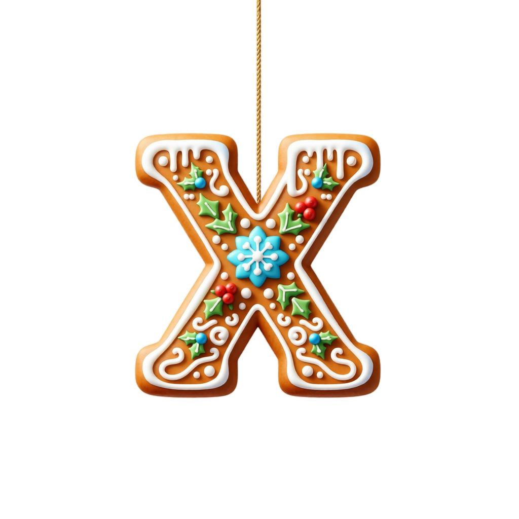 Christmas Hanging Ornaments 26 Letters for Holiday Tree Decor