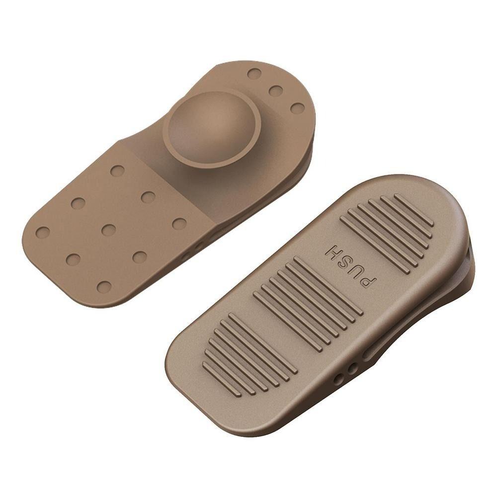 Durable Rubber Door Stopper Anti Collision Wall Protectors Floor Holder Punch Free Doorstop Home