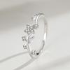 Tancise Klassisk 925 Sterling Sølv Zircon Ring Dame Smykker Bryllup Løfte Party Gift