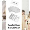 Firm Secure Paste Puzzle Mirror Growth Chart Foldable Design Height Measurement Tool  For Wall