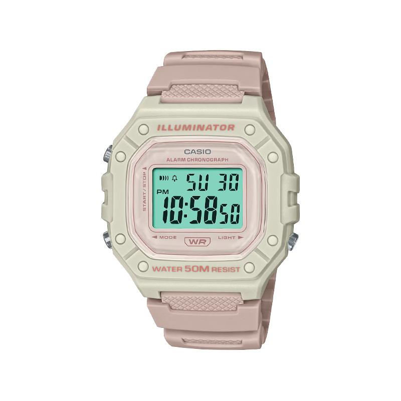 CASIO Customized watch modified series W-218HC series color screen fashion Quartz resin strap same style for men and wo W-218HC-4A2VDF