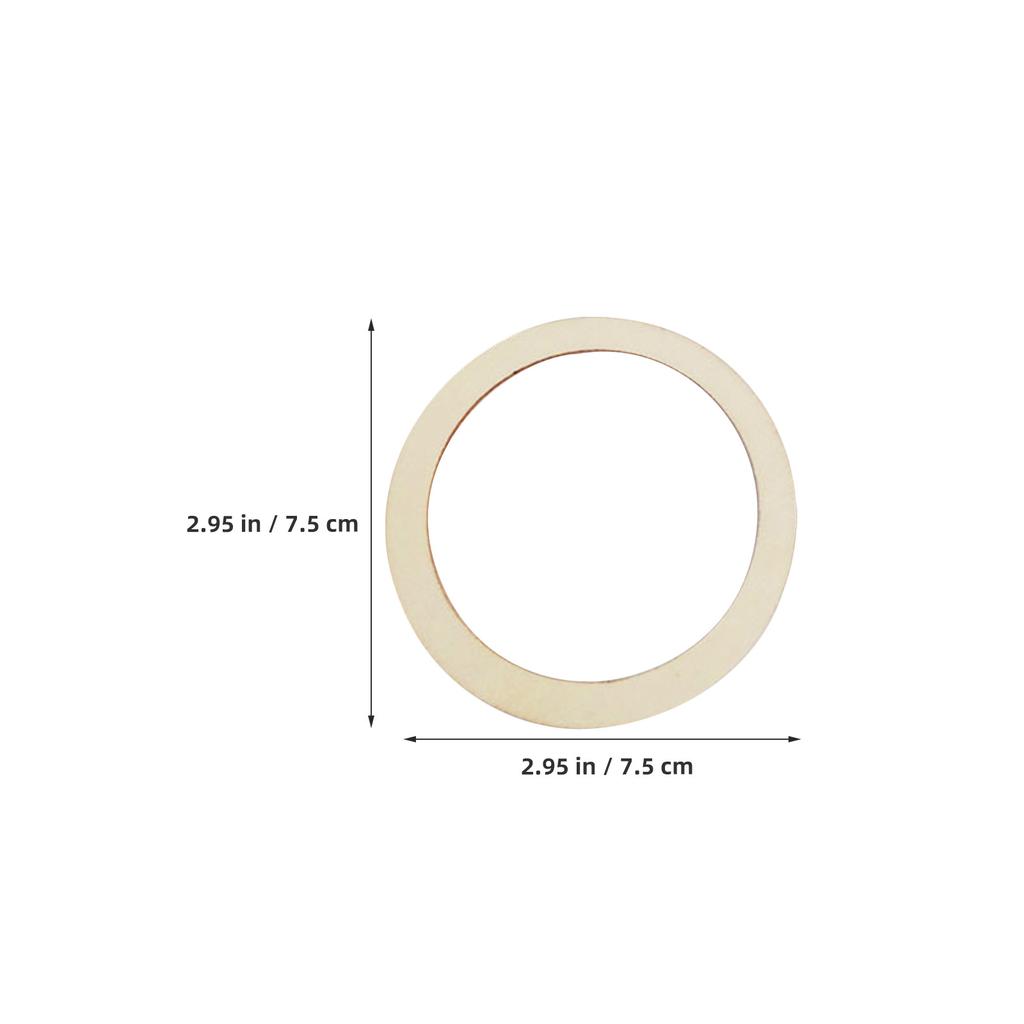 50pcs 7.5Cm Wooden Circle Discs Natural Round Wood Pieces For Diy Craft Pendant Coaster Decor Art Supplies Light Yellow