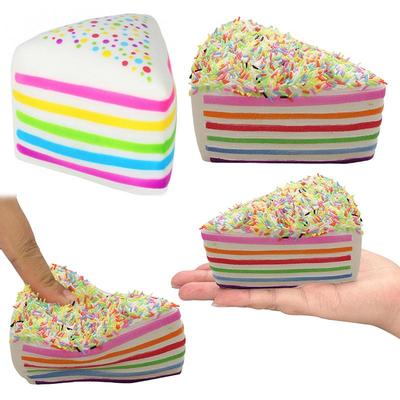 Rainbow Cake Squeeze Toys Slow-rebound Sensory Fidget Toys Stress & Anxiety Relief For Adults And Kids Birthday Gift·