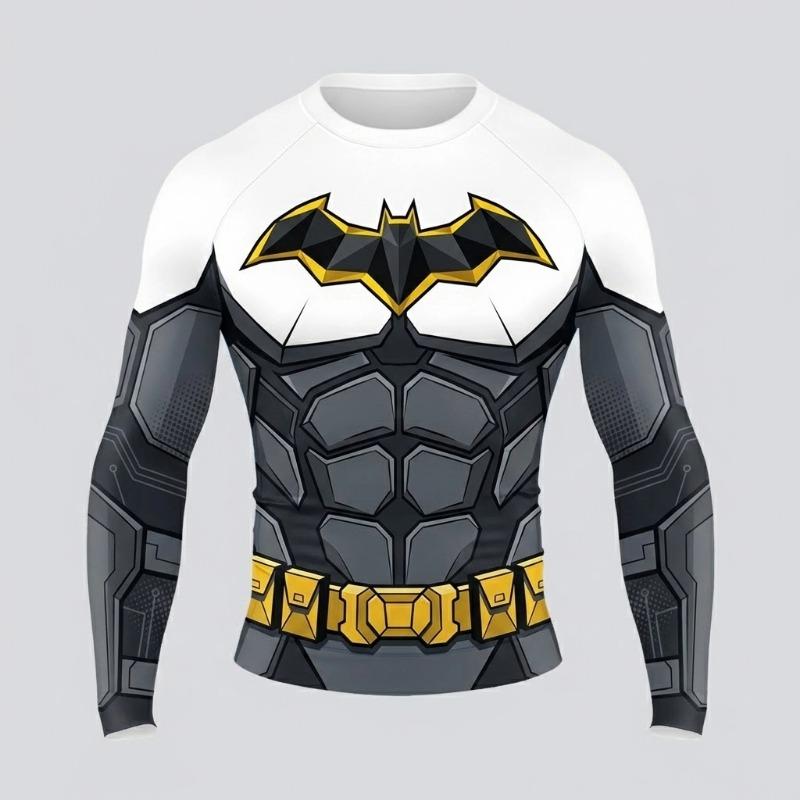 Summer 3D Printed Men's Sports Fitness Training Running Breathable Quick Drying Long Sleeve T-shirt