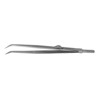Alloy Steel Tweezers with Adjustable Slide Lock Antimagnetic Tweezers for Electronic Repair Bend