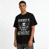 Tactical Skull Helmet Dual Rifle Graphic Mens Casual Tee Shirt Pure cotton T-shirt