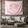 Sanrio Characters Tapestry Cute Cartoon Wall Hanging for Bedroom Living Room Dorm Home Decor Aesthetic Gift