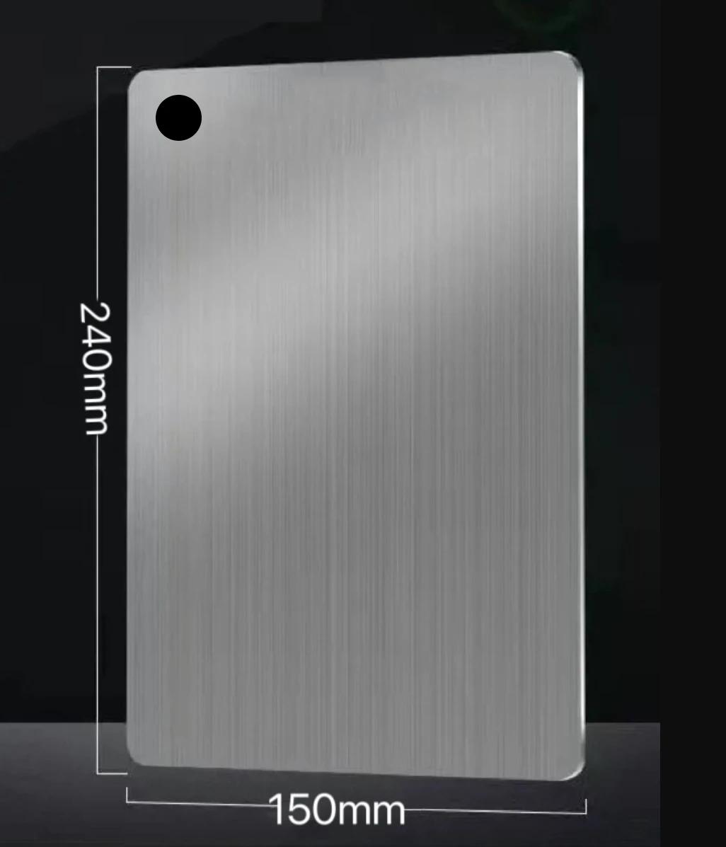 

Разделочная доска из нержавеющей стали 304 двухсторонняя разделочная доска пищевого класса для кухни утолщенная бытовая антибактериальная