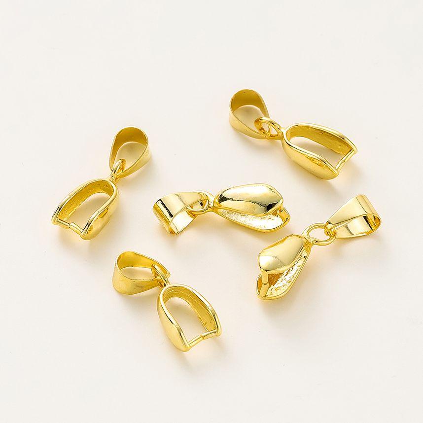 30 stuks/zak 14K 18K Verguld Knijp Hanger Oogje Messing Sluitingen Met Clip Hanger Haken Connector Ketting Maken Onderdelen