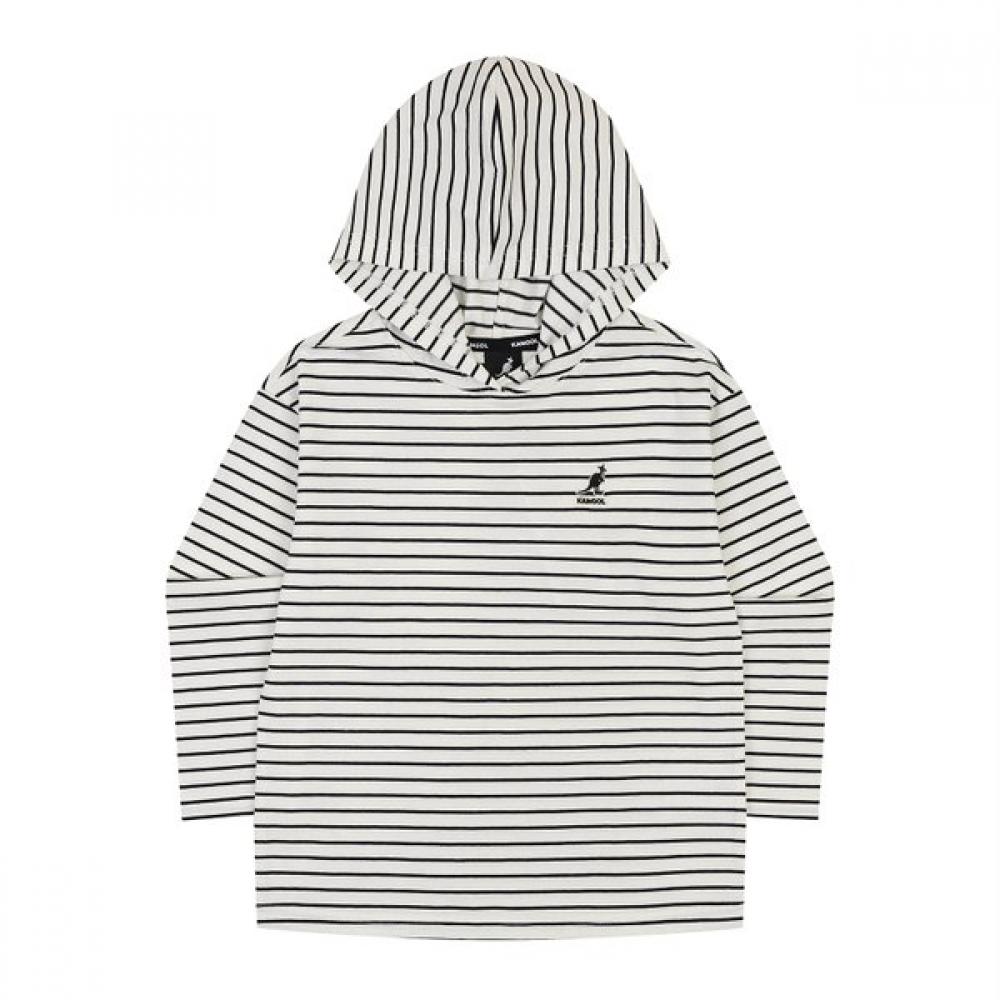 Kangol Kids Logo Point Stripe Hoodie White Sa 0202 white/110