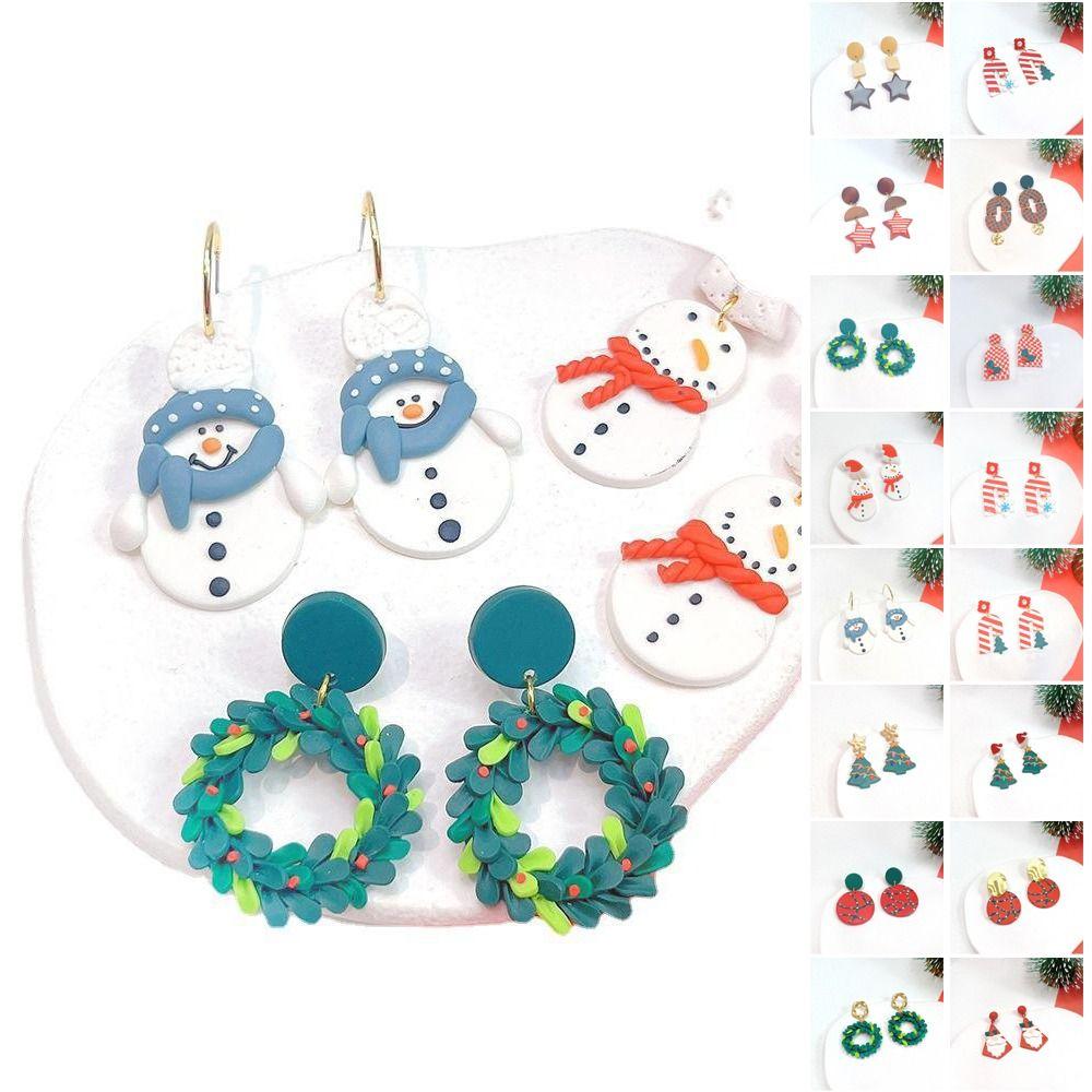 

Star Advent Wreath Pendant Jewelry Candy Cane Dangle Earrings Trendy Xmas Earrings Studs Gift K
