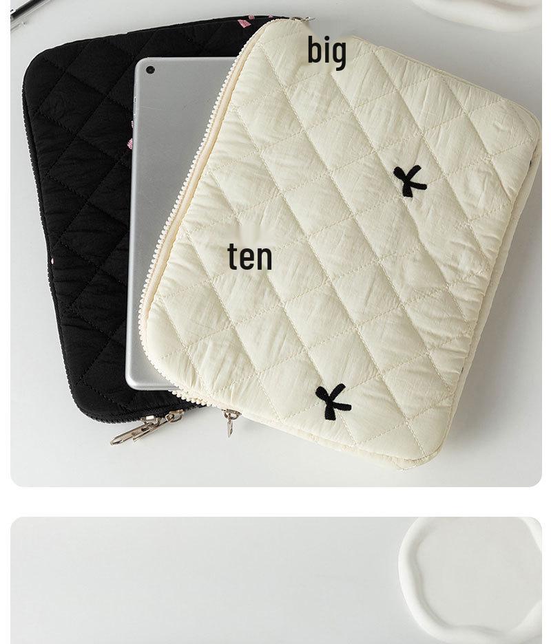 Korean Cute Diamond Embroidery Bow Tablet & Notebook Storage Bag (11/13/15 Inch)