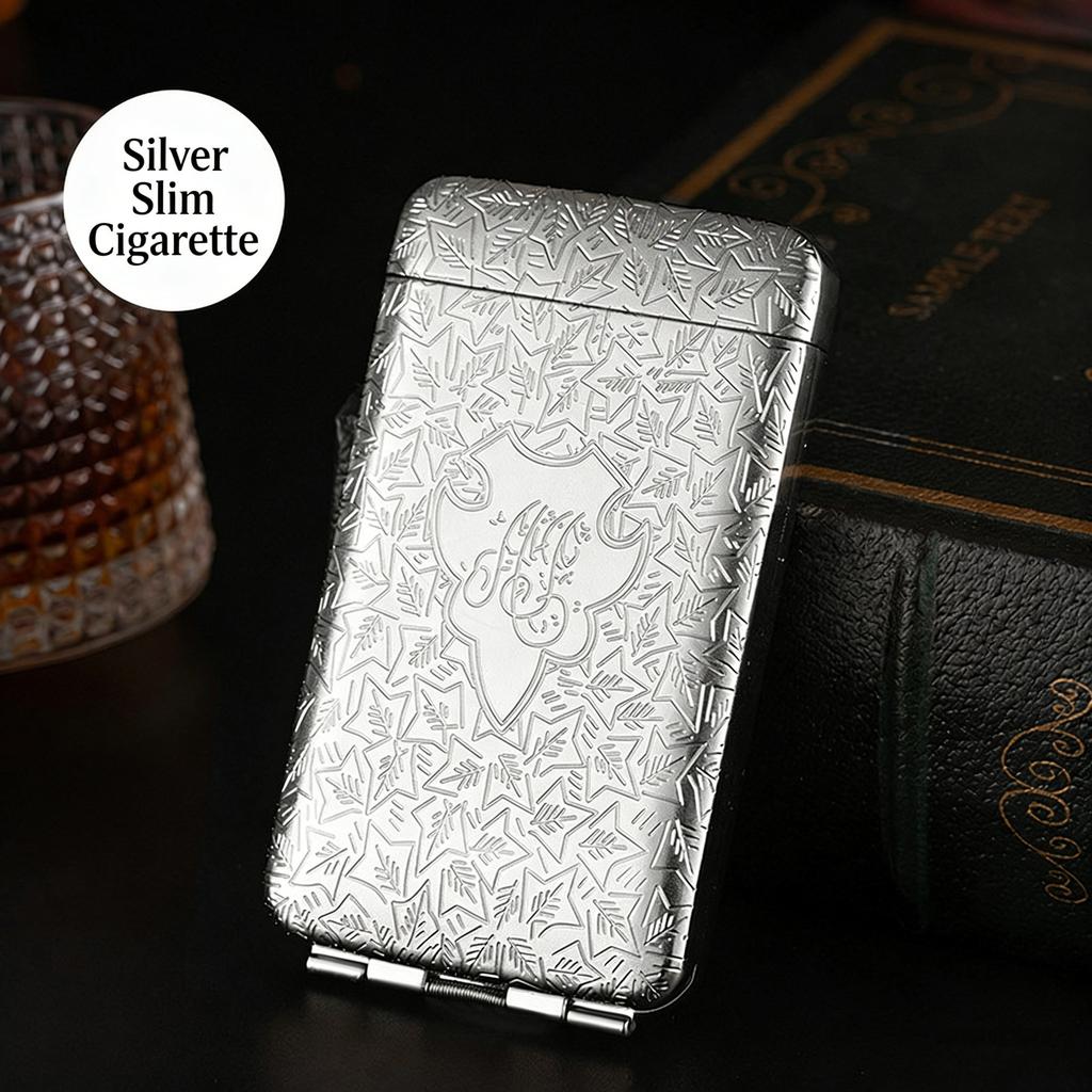 1pc Metal Cigarette Case Triple Opening Flip-Top Lid Pressure-Resistant Portable Cigarette Holder Smoking Accesoires Men's Gifts