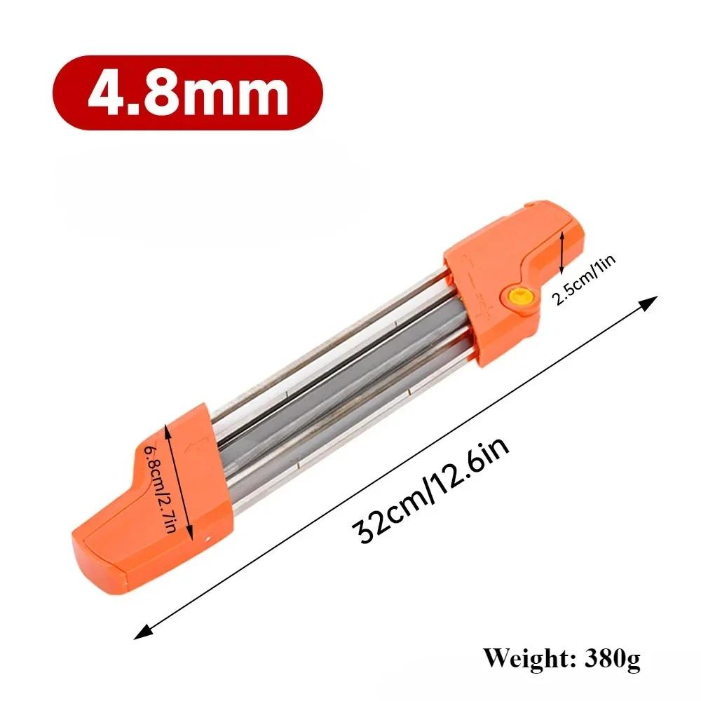 2-in-1 Manual Chainsaw Sharpener - 4.0/4.8mm File & Whetstone Grinder (Durable, High-Precision, Universal Fit)