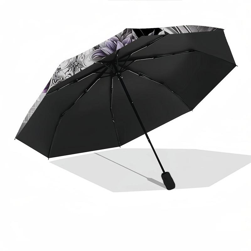 Skull,Music Automatic Folding Umbrella Compact 8 rib Design,Unique Style,Suitable for Everyday Outdoor Use,Perfect Gift for Friends an