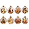 Lightweight Xmas Tree Pendants Clear Christmas Ball Ornaments, Acrylic Hanging Decoration with Gingerbread House Small Gifts Reindeer Santa Inside for