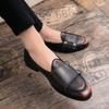 Men's Retro Burnished Loafers: British Style Business Casual Leather Driving Shoes for Spring/Autumn