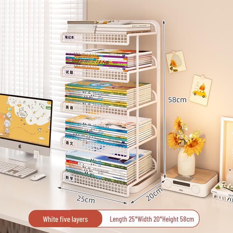 Desktop Book Organizer and Storage Rack