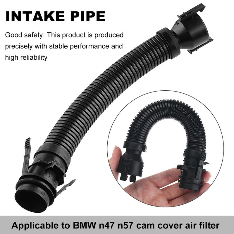 Car Air Filter Intake Manifold Black Breather Pipe Hose 13717803842 Black Rocker Cam Cover Intake Manifold for BMW N47 N57 1 3 7