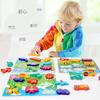 Wooden Children'S Early Education Puzzle Creative Velcro Three-Dimensional Puzzle Building Block Car Animal Puzzle