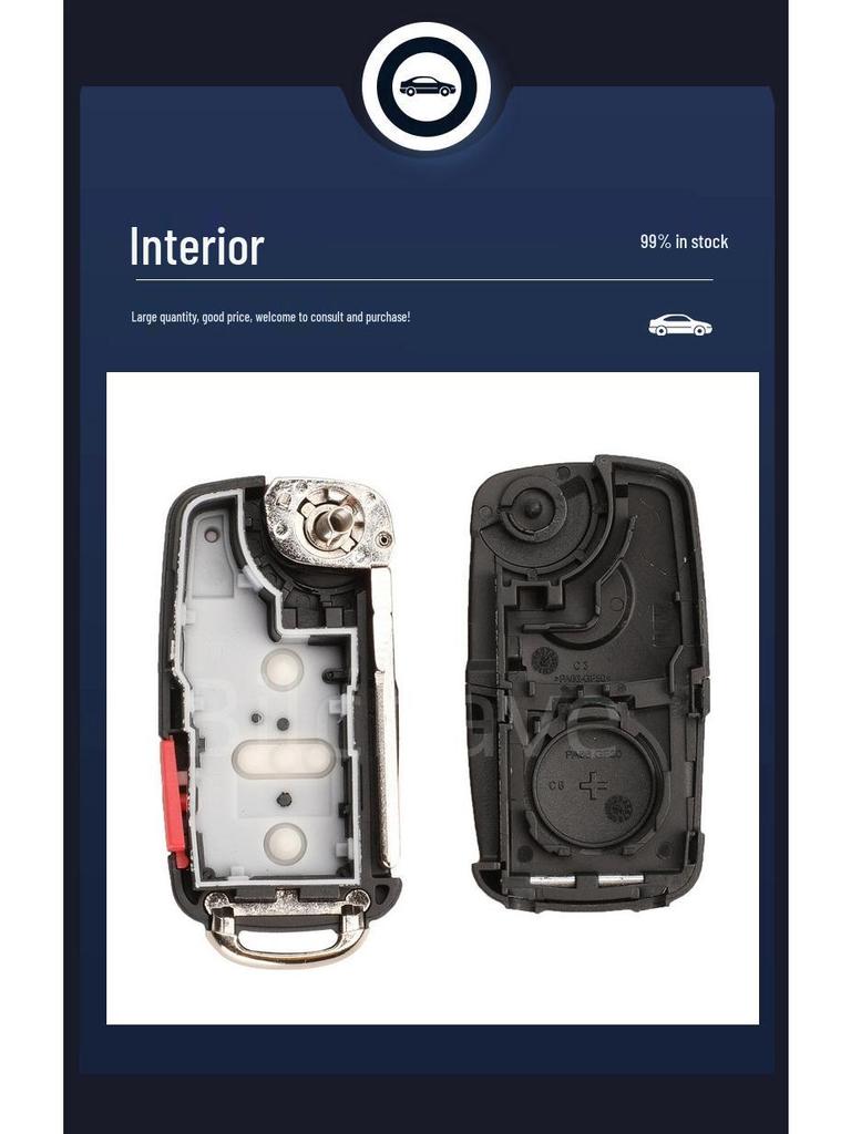 Volkswagen 4/5-Button Key Shell for Tiguan, Golf, Sagitar MK6, Polo Remote Key