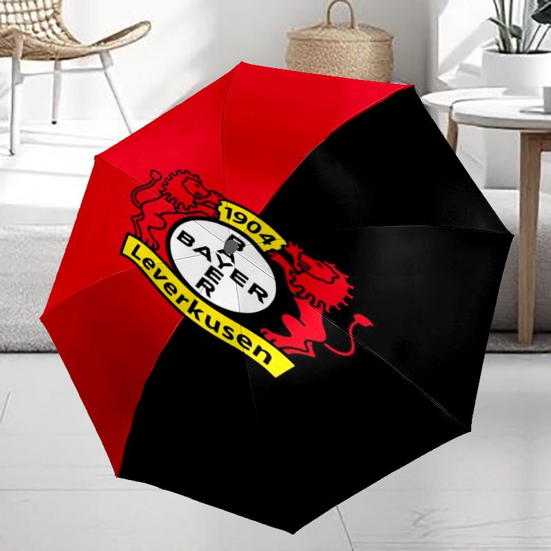 Bayer Leverkusen Theme Automatic Umbrella, Lightweight & Portable, 8 Rib, Perfect for Outdoor Travel, Birthdays, Christmas, Gifts.