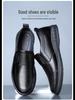 Herren Slipper Businessschuhe aus Leder: Weiche Sohle, vielseitig, lässig, plus Samt für Komfort, ideal zum Autofahren.