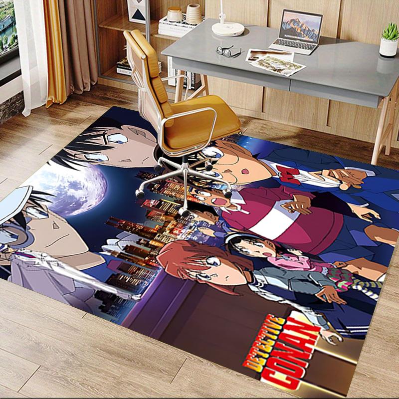 1pc Detective Conan Mystery Carpet for Playroom Bedroom Living Room Sofa Home Decor,kids Game Area Rug Non-slip Floor Mat Y72316