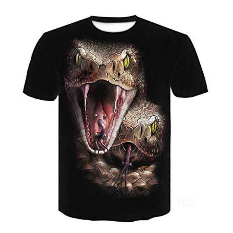Men's Women's T-shirt with Tiger Lion Leopard Portrait Pattern 3D Digital Print Loose Short Sleeved Top T-Shirts Men’s