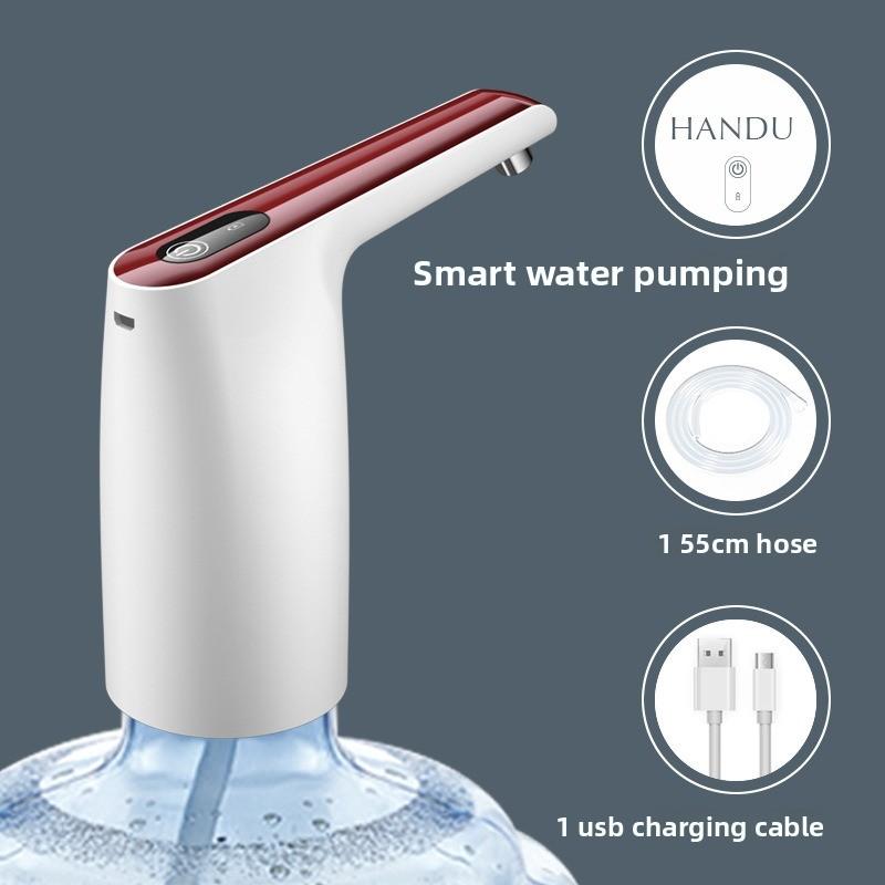 Electric Barreled Water Pump Automatic Dispenser for Large Bucket Purified Water Household Outdoor Use красный