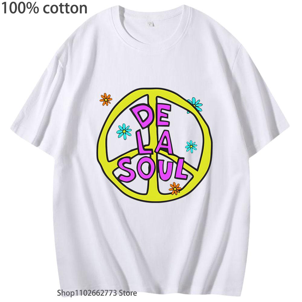 De La Soul Music T-shirts High Street Hip Hop Shirt Fashion Anime Tshirt 100% Cotton Streetwear Men Women Clothing Tops