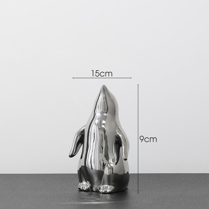 Simple Electroplating Cute Panda Decoration Living Room Desktop Light Luxury Home Decoration Wine Cabinet Office Ceramic Crafts