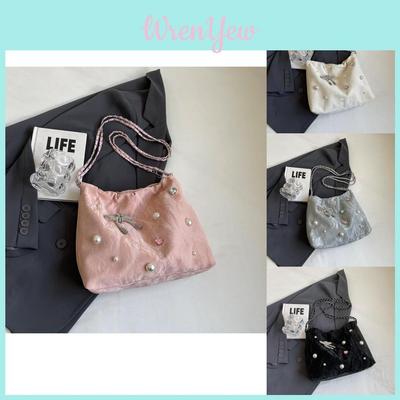 Stylish Korean Fashion Large Capacity Tote Bag For Women In Black Beige Pink Silver