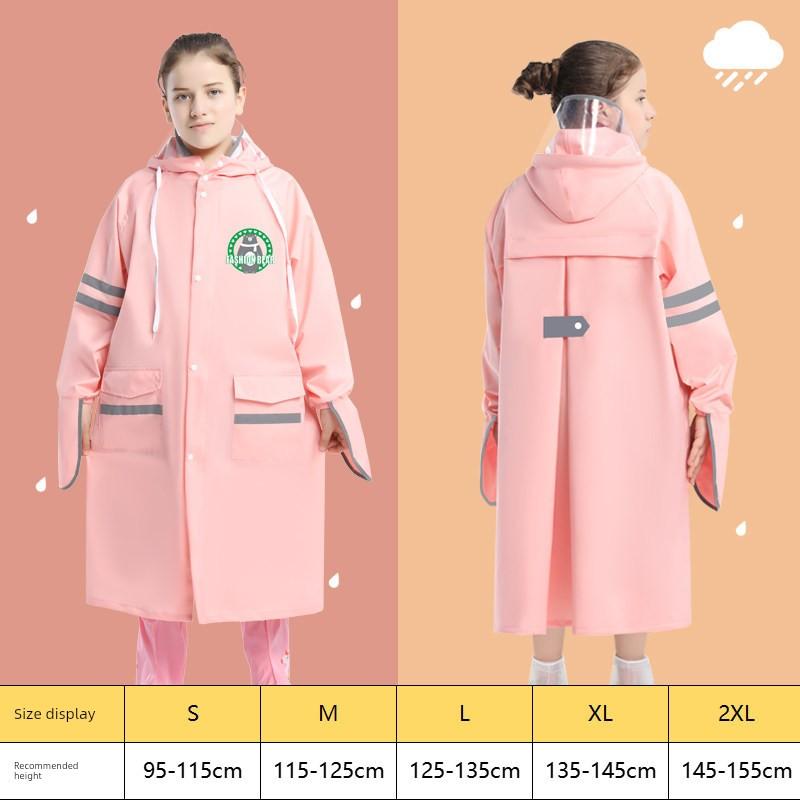 2023 New Model Children's Raincoat for Girls and Boys, Primary School Students' School Clothes with Backpack Space, Full-Body Rain Poncho for Older