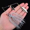 Bearded Guy Anti-Hang Spinner Blade Willow Leaf Jig Head Hook Artificial Fishing Bait 3-Pack