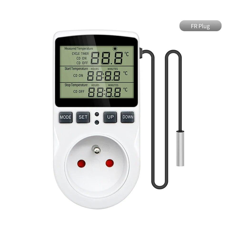 Digital Temperature Controller Thermostat With Timer Switch Heating Cooling For Refrigerator Aquaculture AC 110V~230V