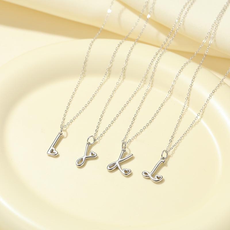 Banyan Tree S925 Silver English Letter Pendant Necklace - Simple, Elegant Style for Mother's Day
