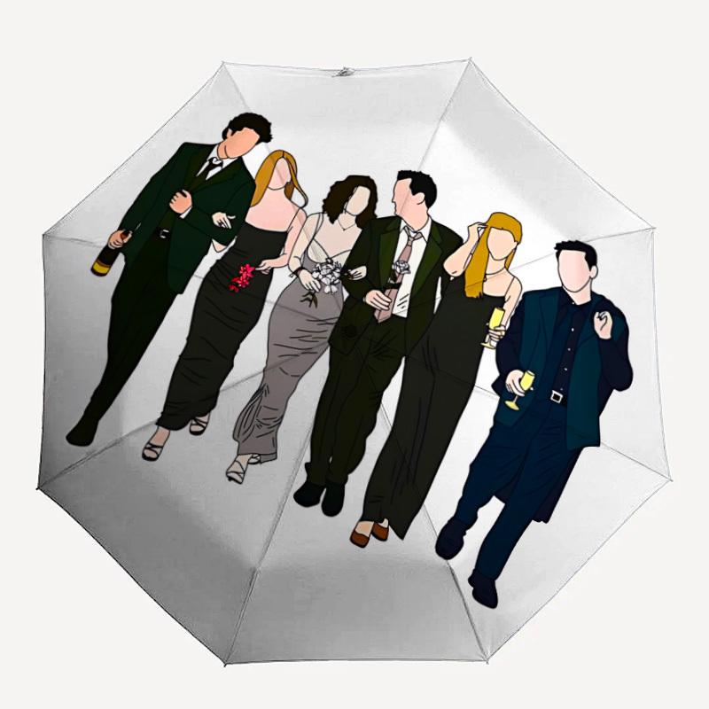 

1pc Friends Merchandise Automatic Umbrella - 8-Rib Foldable Design, Outdoor Adventures, Durable Canopy Material yy250823168