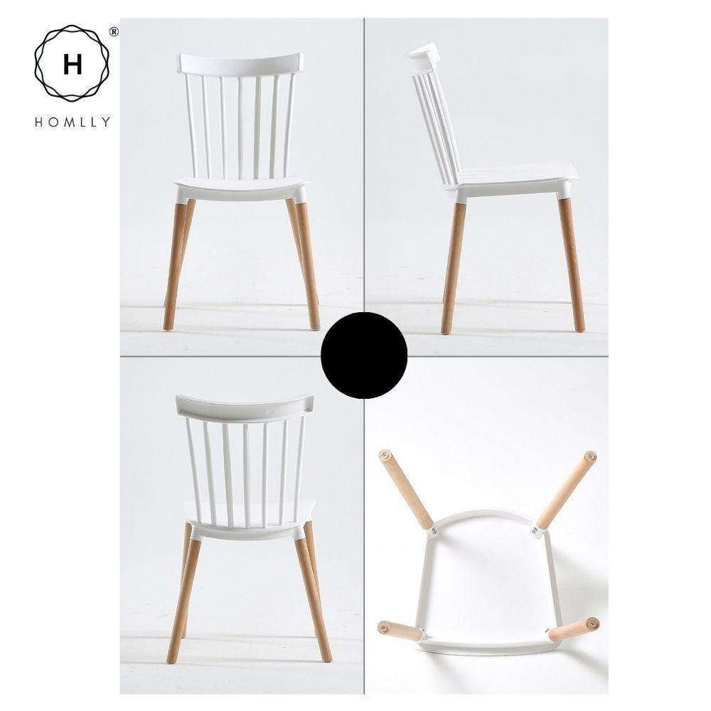 Homlly Nordic Windsor Dining Oak Leg Chair ( X2 PCS)