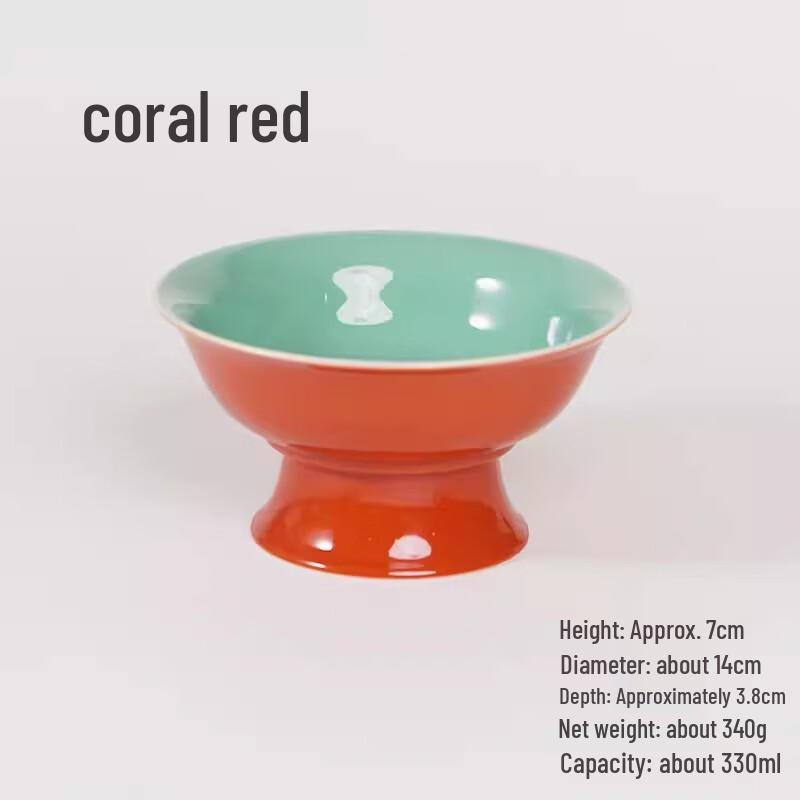 Ceramic High-Foot Teatime Fruit Plate High-Foot Plate