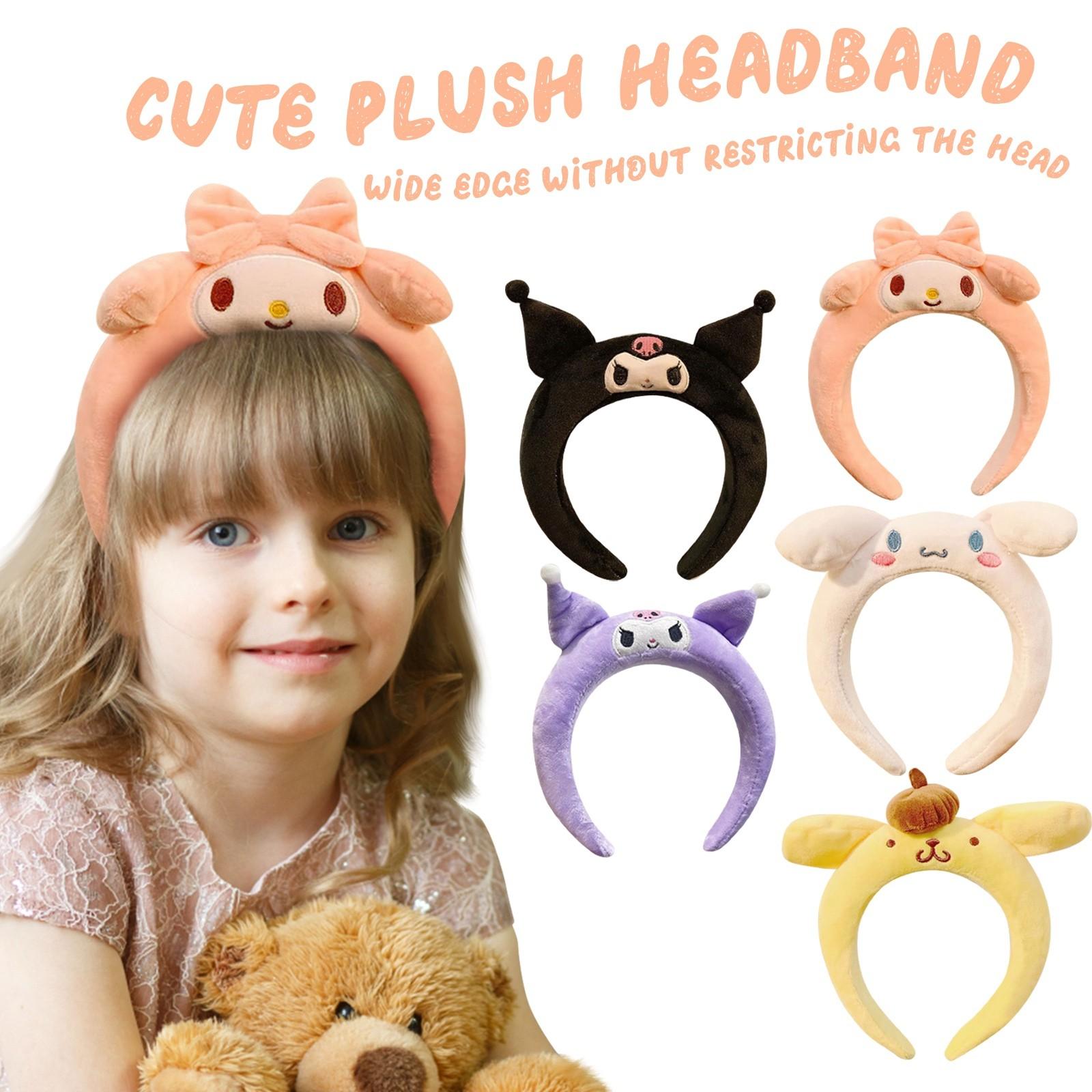 

Girls Headband For Washing Face, Plush Wide, No Pinching, Cute Headband