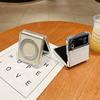 Samsung Galaxy ZFlip1 Magnetic Rotary Stand Mobile Phone Case ZFlip1 Four Corners Transparent Hard Protective Case