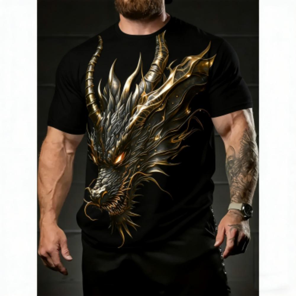 

Fashion Summer Kids T-Shirt Dragon 3D Print Tees Top Hip Hop Loose Short Sleeve Streetwear Vintage Boy and Girl T-shirt 100