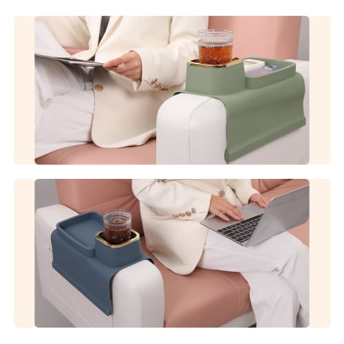 ETRAVEL Silicone Drink Holder for Sofa Armrests, Sofa Armrest Tray, Couch Coaster, Cup Holder, Remote Control Rack, Cell Phone, Glasses, Small Item Or