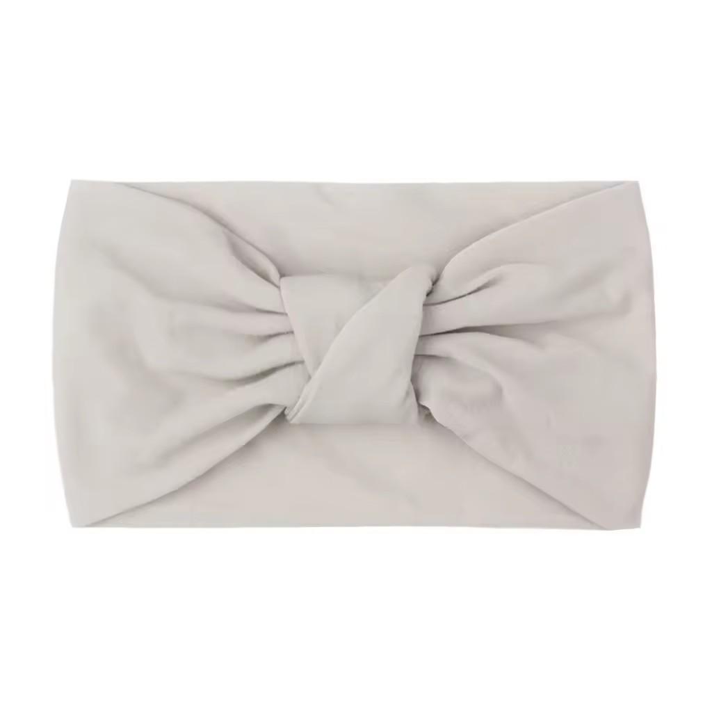 Unisex dětská čelenka s uzlem/Nylonový turban 13-24 měsíců Elastická omyvatelná ekologická pomůcka pro kojence a batolata