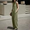 ZANZEA Women Elegant Casual Round Neck Loose Sleeveless Long Jumpsuits